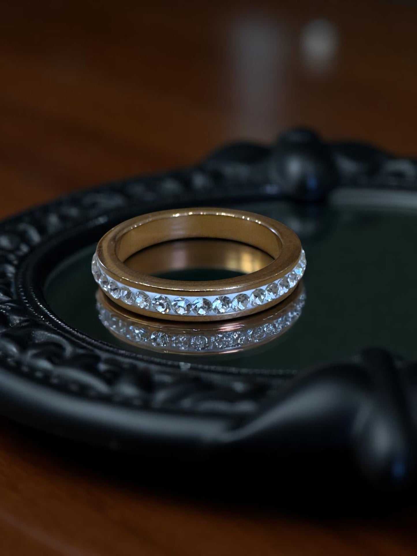 Пръстен AURA с кристали Swarovski и розово златно покритие